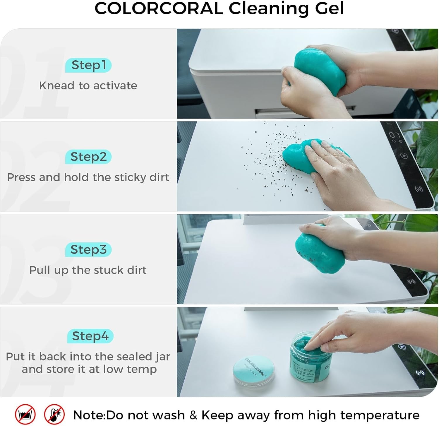 Car Cleaning Gel Universal Gel for Car Vent Cleaner Cleaning Putty Auto Detai…