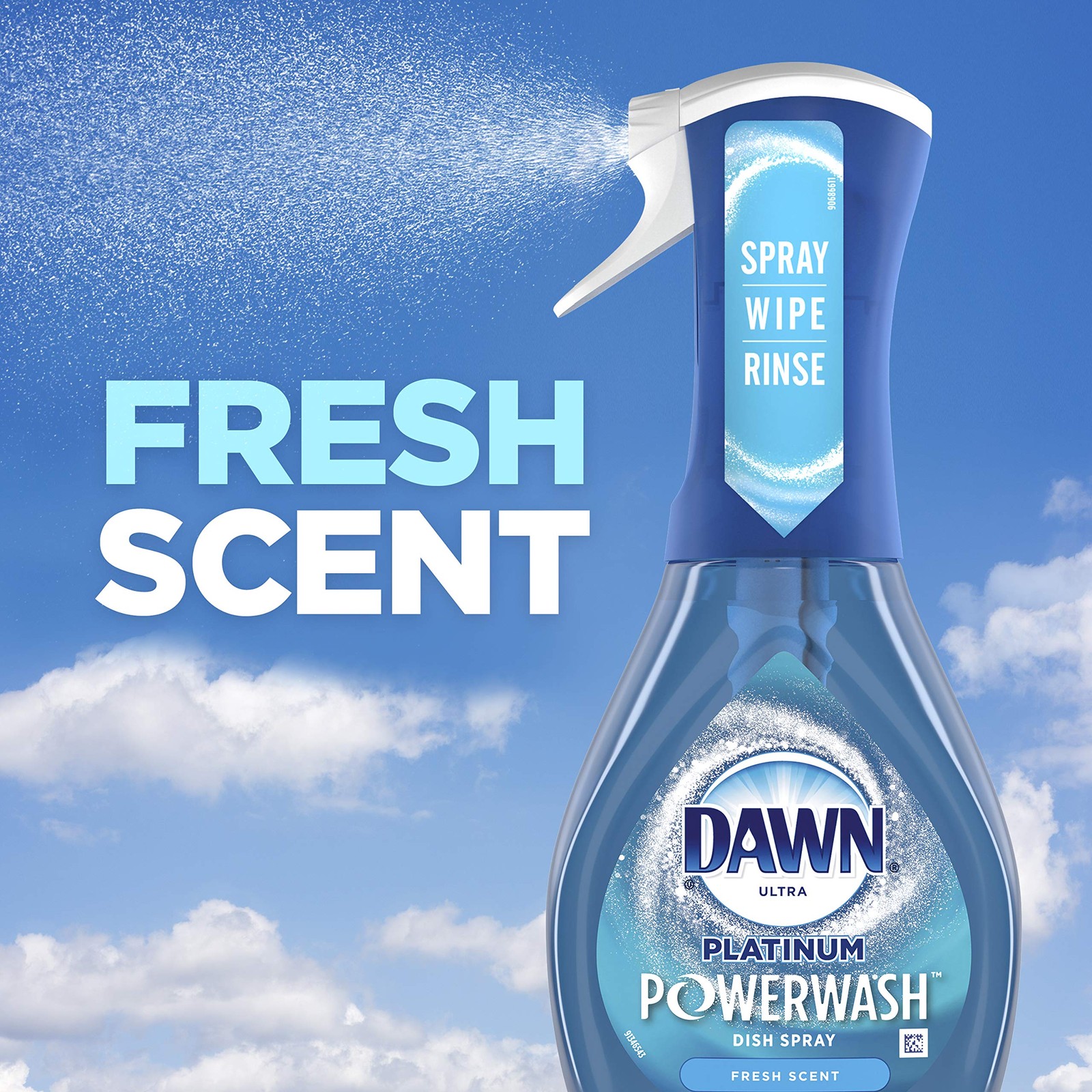 Dawn Platinum Powerwash Dish Spray, Soap, Fresh 16 Fl Oz (Pack of 1)