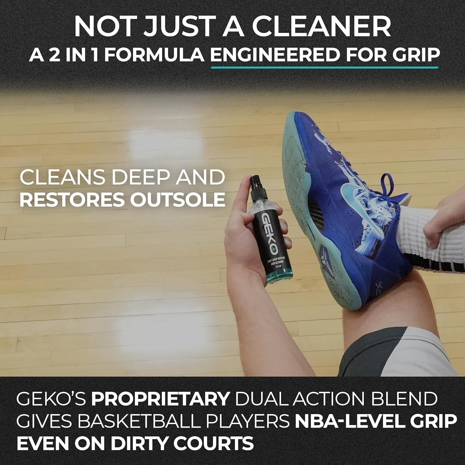Unisex Geko Sports Grip Restore & Cleaner – Essential 4 Fl Oz Spray for Athletes