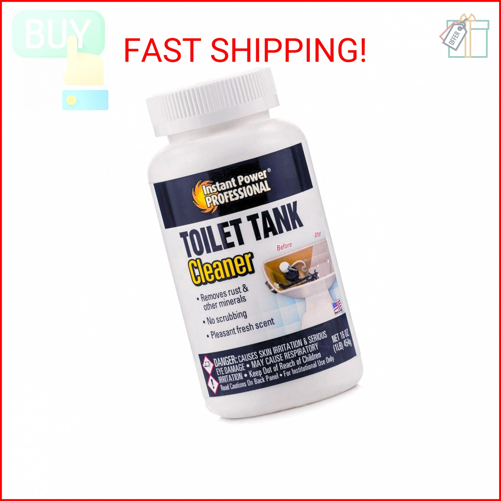 Instant Power Professional Toilet Tank Cleaner – Bathroom Toilet Cleaning Powder