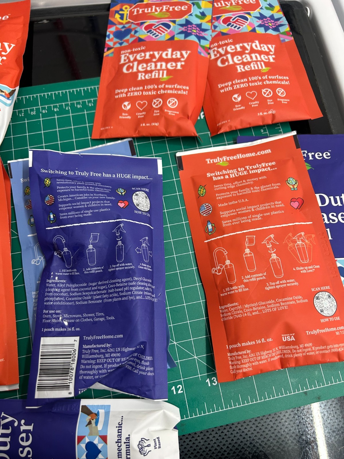 13-pack Truly Free Non-Toxic Everyday Cleaner Heavy Duty Degreaser Refill 3 oz