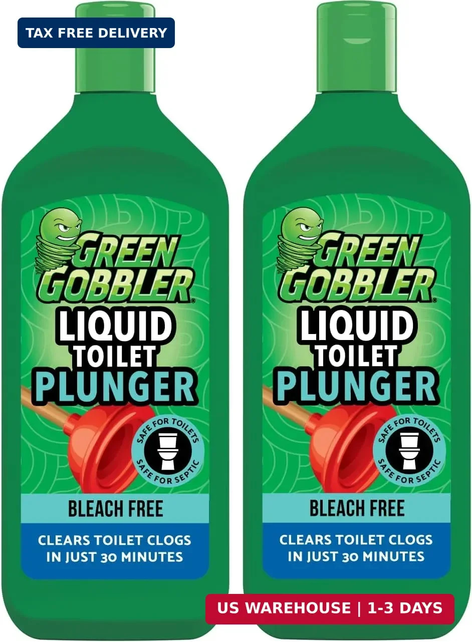 Green Gobbler Liquid Toilet Plunger | Clog Remover | Safe for Toilets and Septic