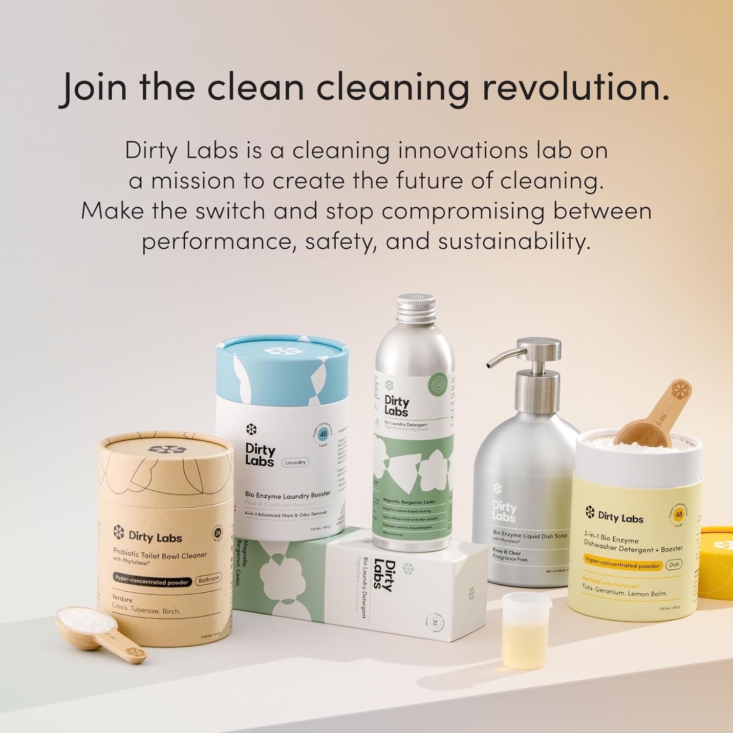 Dirty Labs Toilet Bowl Cleaner 24 Doses Bio Enzyme Septic Safe Powder