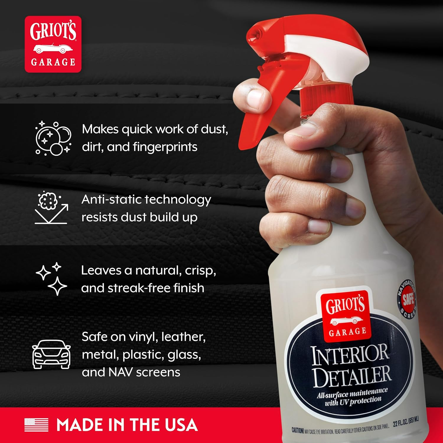 Interior Detailer, Light-Duty Car Cleaner for All Surfaces, Including Vinyl, …