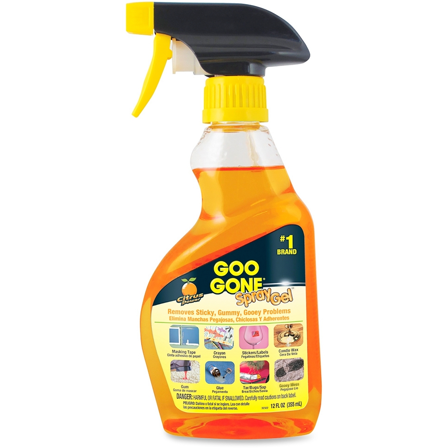 GOO GONE ORIGINAL GEL Trigger spraY 12 oz sticker Adhesive sticky REMOVER GGHS12