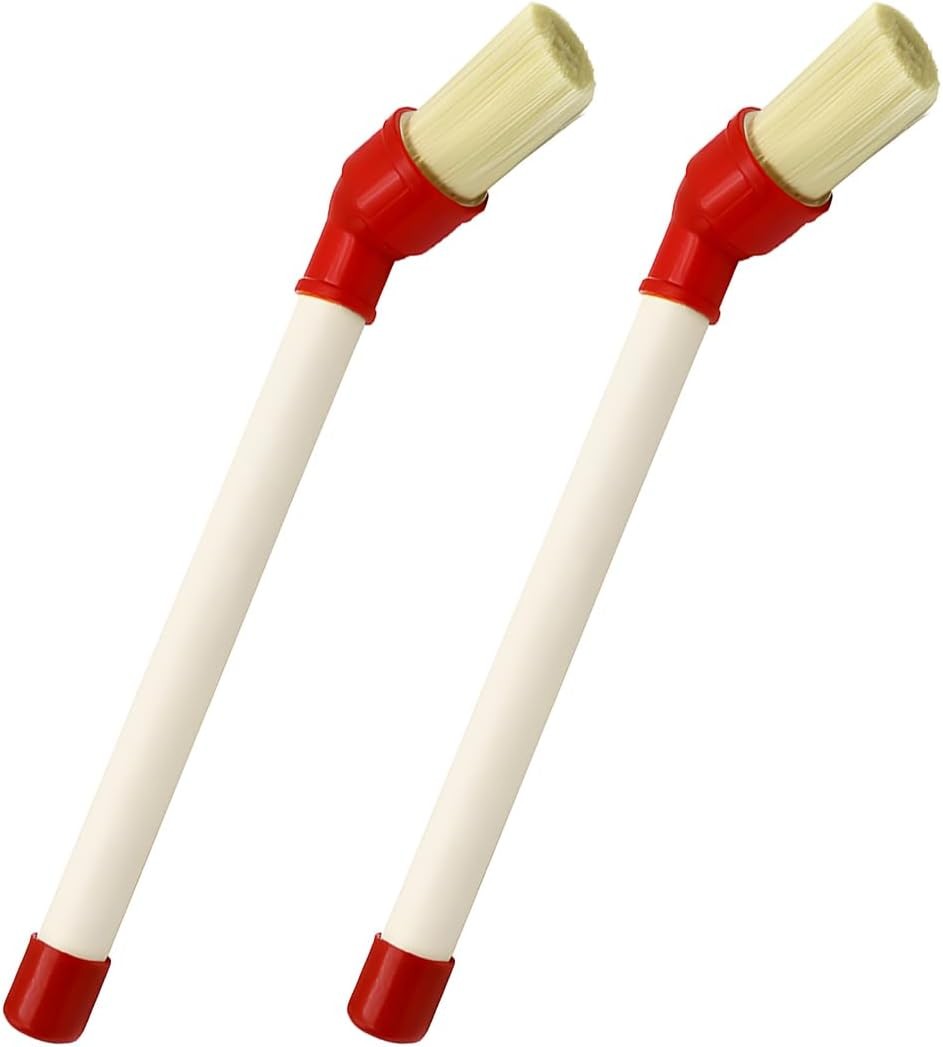 2PCS Car Curved Tire Mounting Paste Lube Brush, 45 Degree Angle Head Auto Wheel