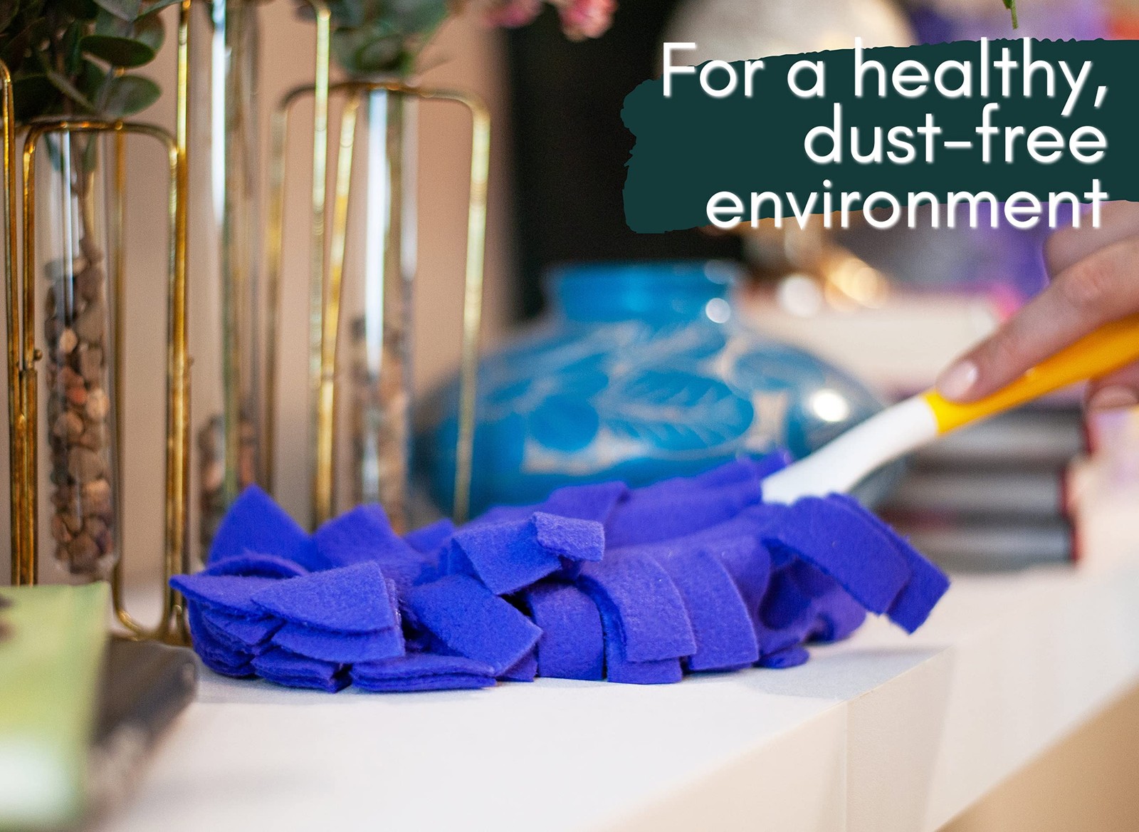 Fleece Refills for Swiffer Hand Duster – Reusable, Dry Duster – 5-Pack Rainbo…