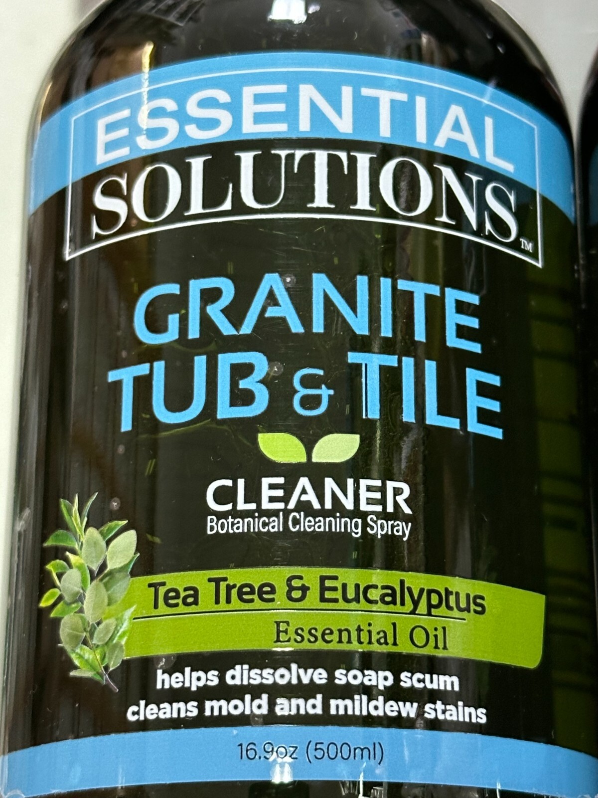 2-Pk~ ESSENTIAL SOLUTIONS Botanical GRANITE TUB TILE CLEANER Tea Tree Eucalyptus