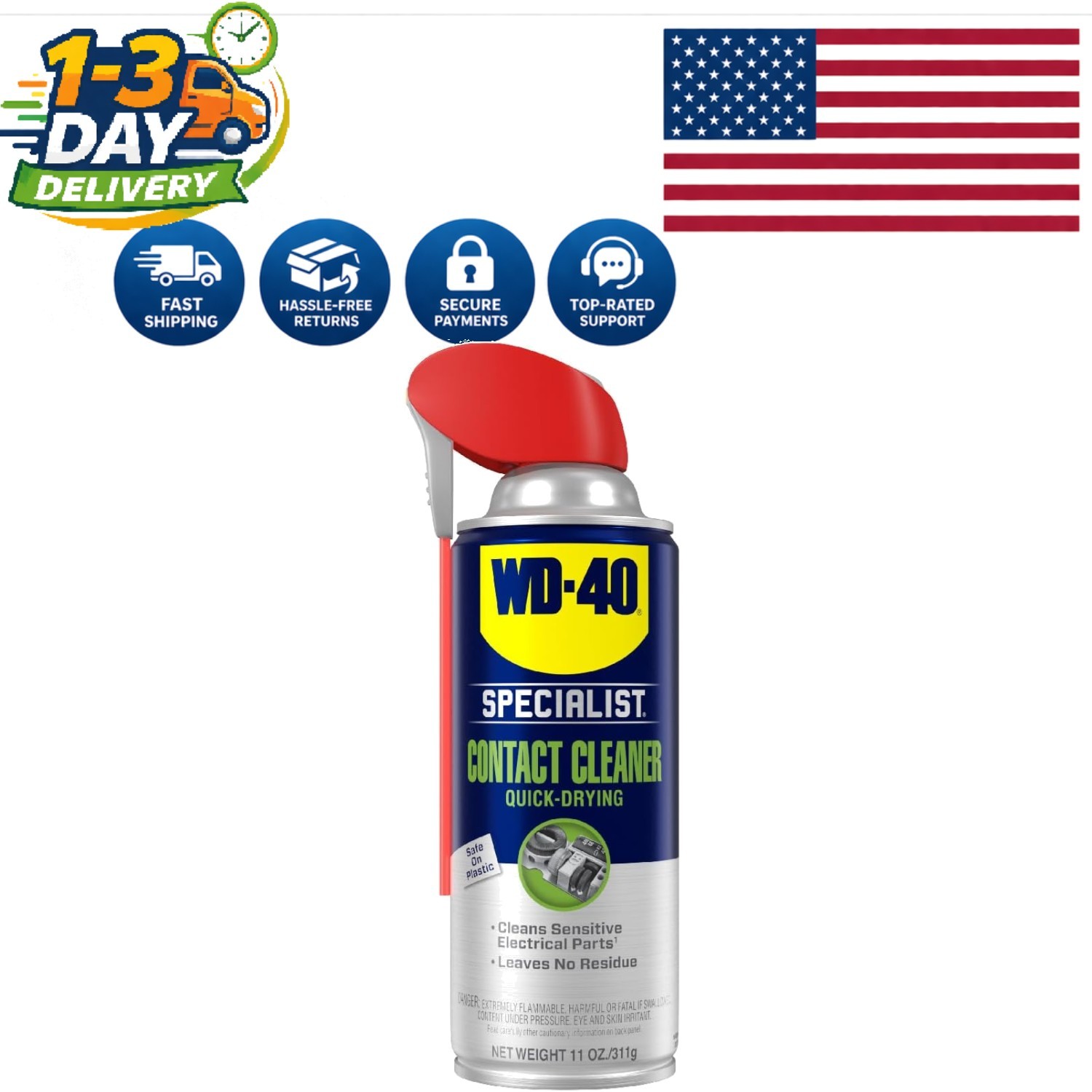 11 oz. Precision Contact Cleaner Spray – Quick Drying for Electronic Equipment