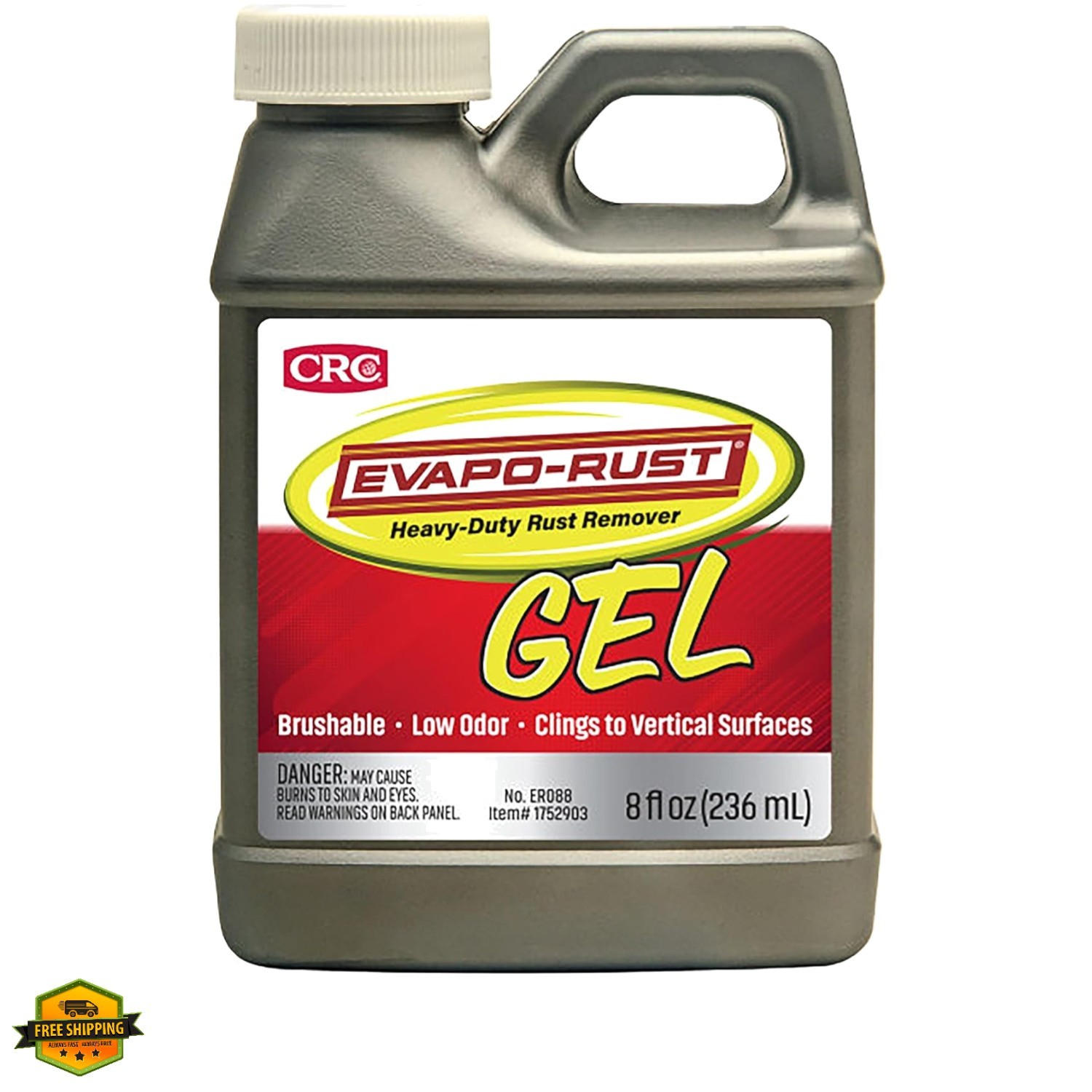 CRC Gel Rust Remover, 8 Fl Oz, Rust Remover for Vertical Surfaces, Eliminates…