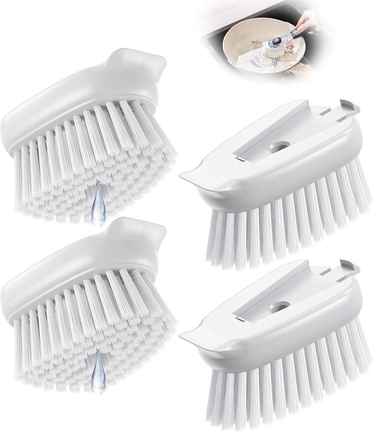 Dish Brush Refills Head OXO 4 Pack Dish Brush Cleaning Soap Dispensing Head
