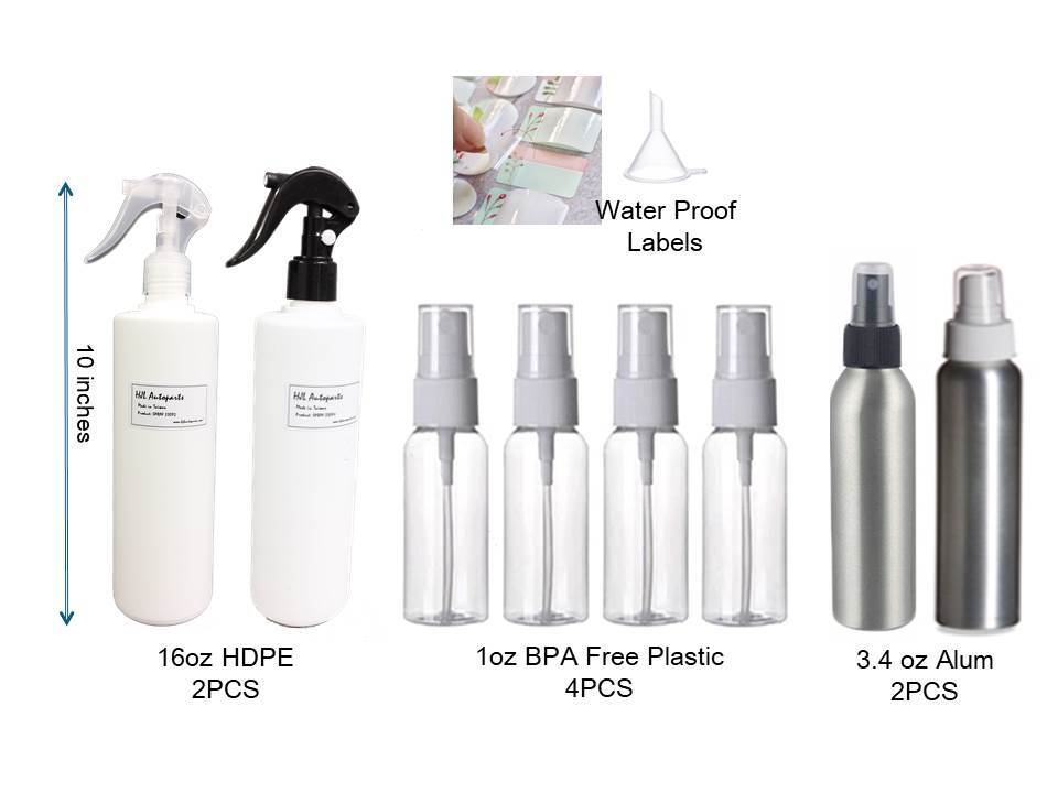 8PCS HDPE Plastic spray bottles 16oz alcohol botellas de spray for virus protect