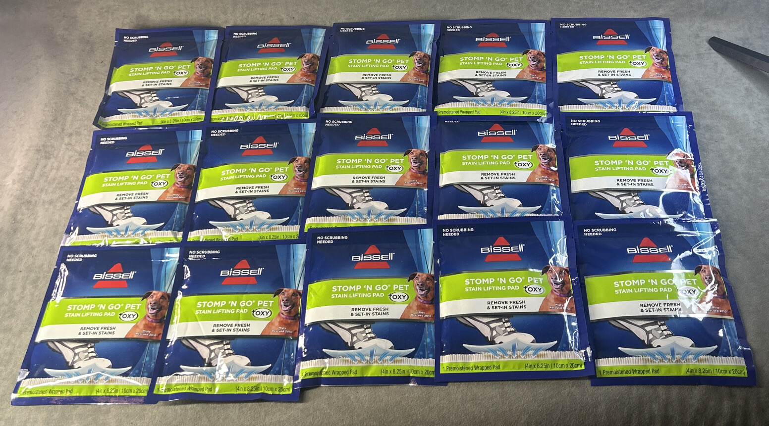 Bissell Stomp ‘n Go Pet Stain Lifting Pad + Oxy Removes Set-In Stains Lot of 15
