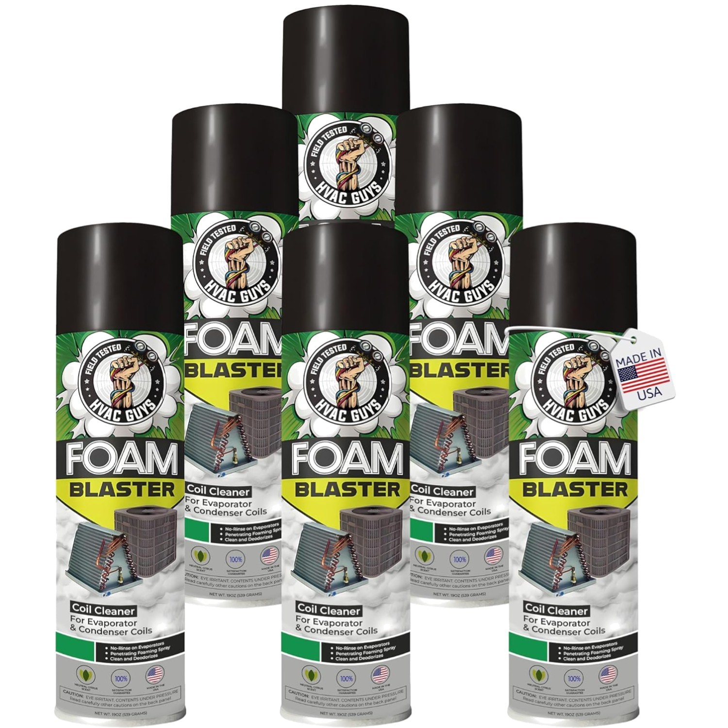 Fast-Acting AC Coil Cleaner Spray – 18 fl oz (6 Pack)
