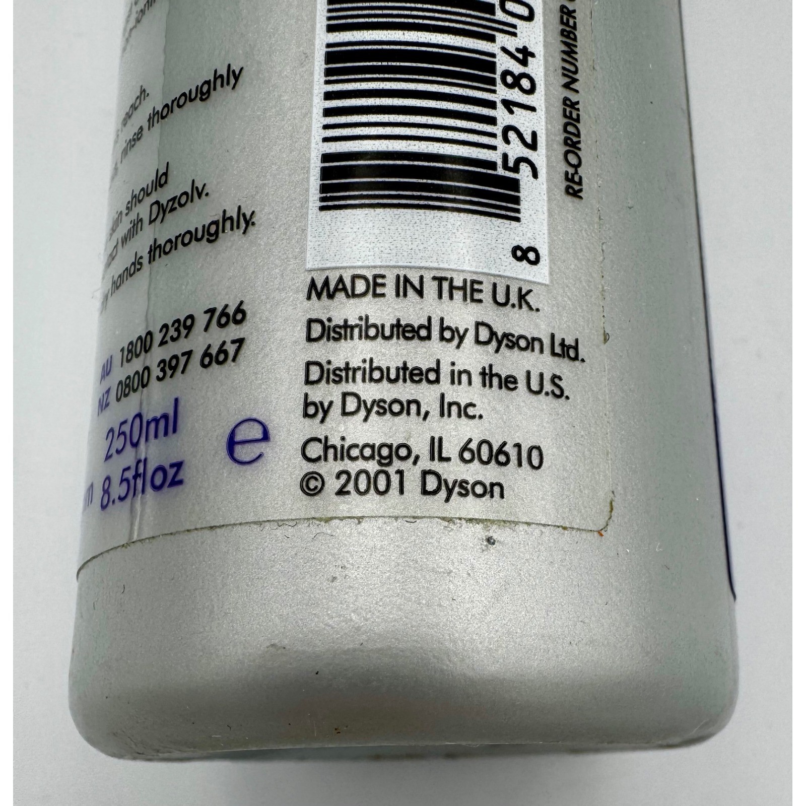New Dyson Dyzolv Carpet Spot Cleaner Spray 8.5 oz 4 Active Agents Discontinued