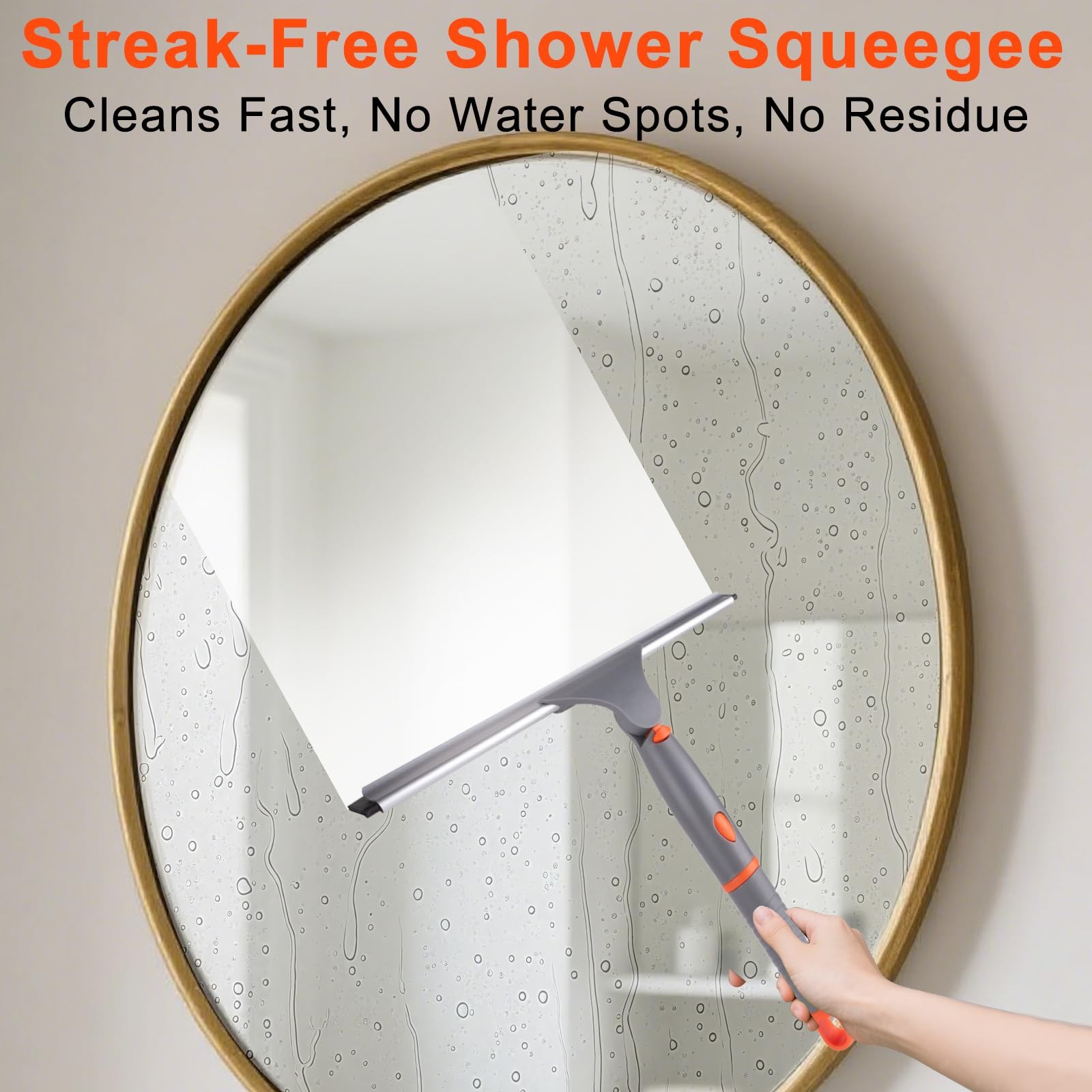 Swivel Shower Squeegee for Glass Doors, All-Purpose Anti-Slip Window Squeegee…