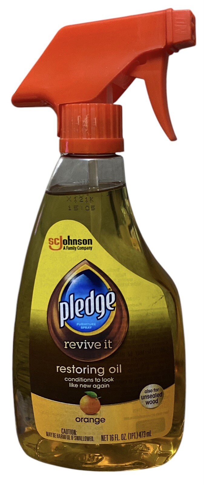 Pledge Revive It ORANGE Restoring Oil Spray 16 fl oz