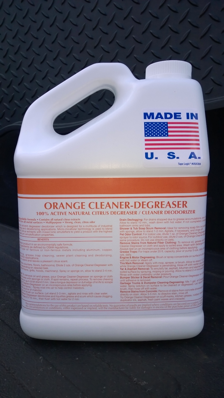 1 GALLON A.P. ORANGE CITRUS CLEANER DEGREASER PATRIOT CHEMICAL SALES