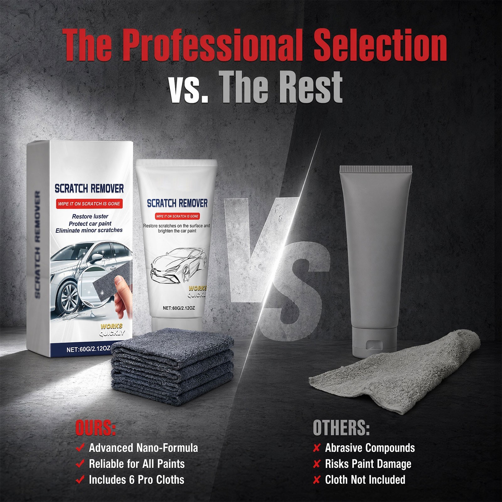 2Pcs NanoPolix Car Scratch Remover – All Surface Auto Scratch Repair & Polish