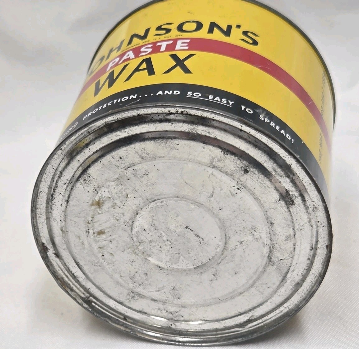 Original Formula 1950s Johnson’s Paste Wax – Partial Can – 14.8 oz Total Weight