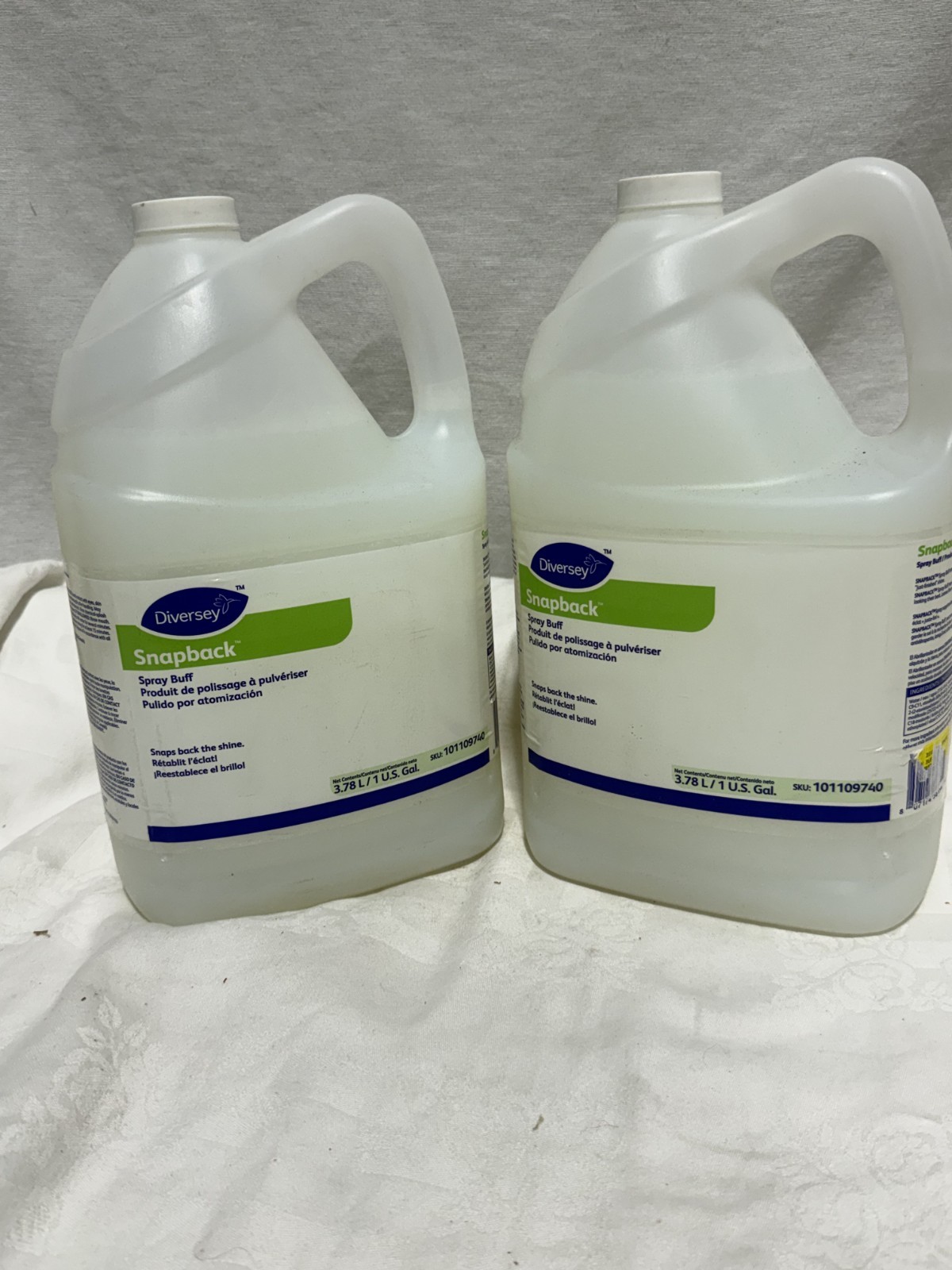 Lot Of 2 Diversey Snapback Concentrated Spray Buff Floor Finish 1 Gallon Each
