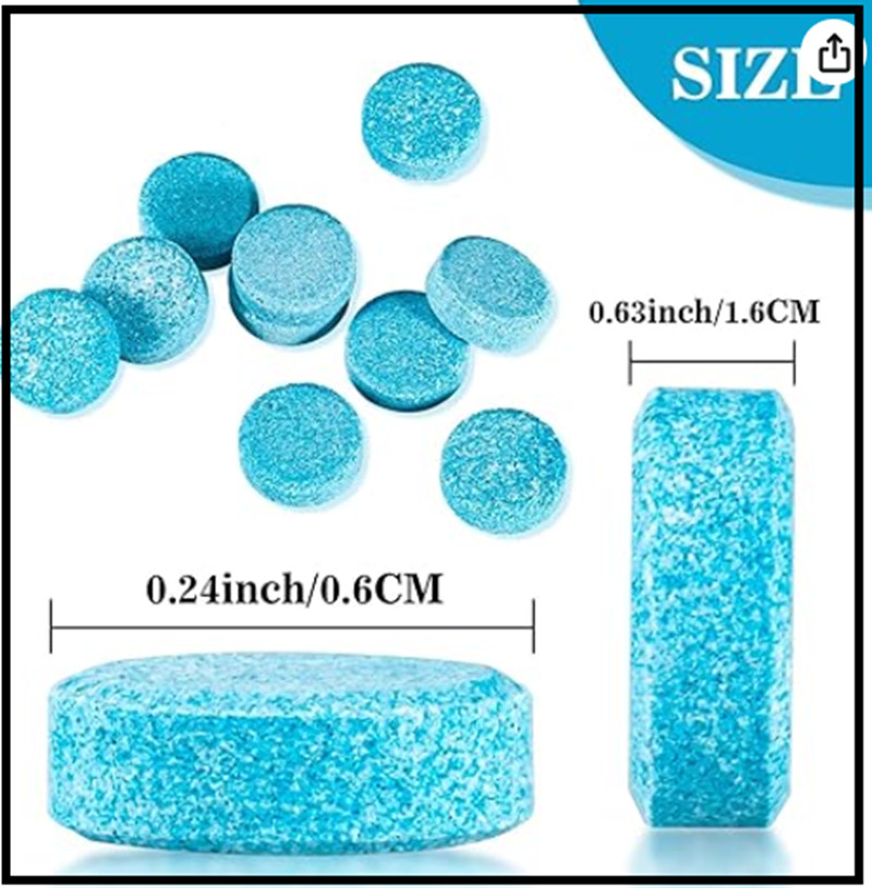 Car Windshield Washer Tablets – 150 PCS Washer Fluid Tablets Glass Cleaner Conce