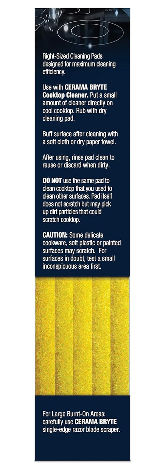 2 Pack Ceramic Cooktop Cleaning Pads 20 Count Glass Ceramic Stove Top Scrub
