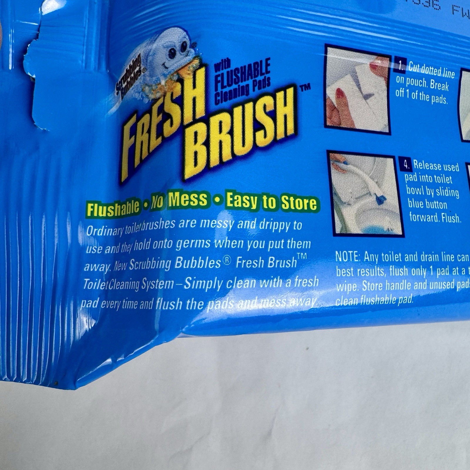 New Scrubbing Bubbles Fresh Brush Toilet Cleaning System Refills 12 Pads