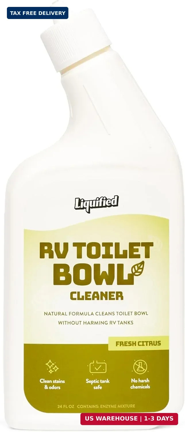 Liquified RV Toilet Bowl Cleaner – Natural RV Toilet Treatment Formula, Septic T