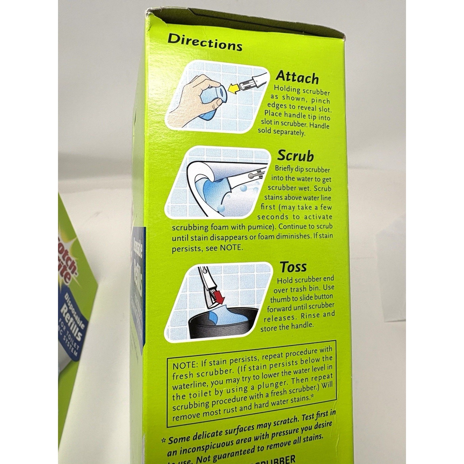 Scotch Brite Disposable Scrubber Refills Toilet Cleaning 20 Pads Only Discont’d