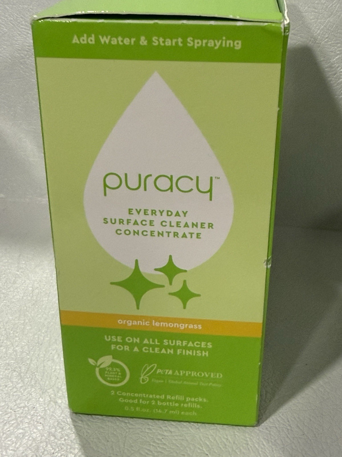 12 Puracy Plant Based Surface Cleaner Concentrated Refill Packets