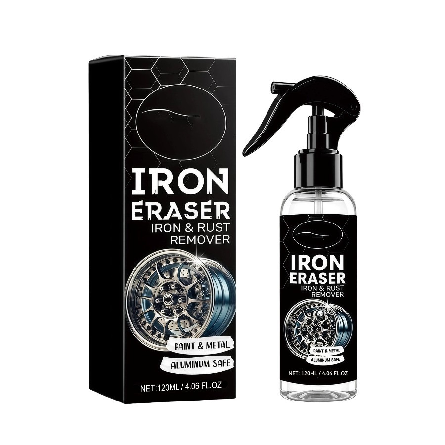 2x Iron Eraser Rust Remover Spray, Car Wheel Paint Brake Dust Fast Cleaner 120ml