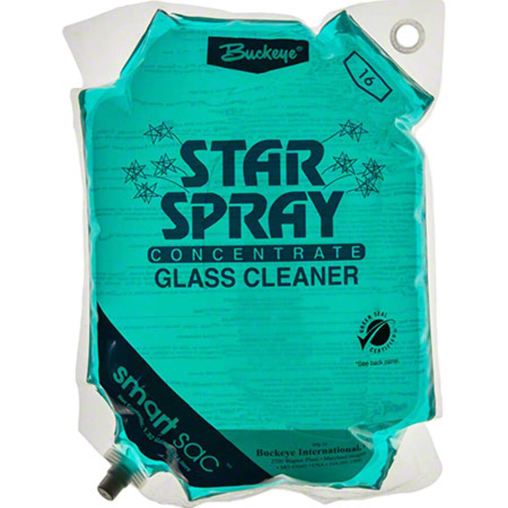 3.96 Gallons, Buckeye Star Spray Concentrated Professional Glass Cleaner, 3 Sacs