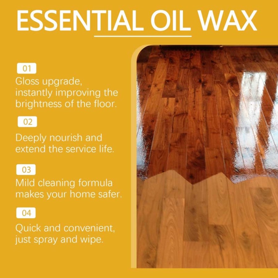 Beeswax Spray, Beeswaxs Essential Oil Wax, Multi-Purpose Furniture Wood Cleaner