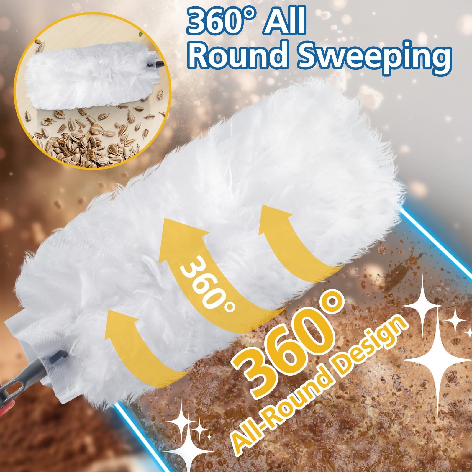 30 Pack Duster Refills Compatible with O-Cedar Flex & Catch 360° Heavy Duty