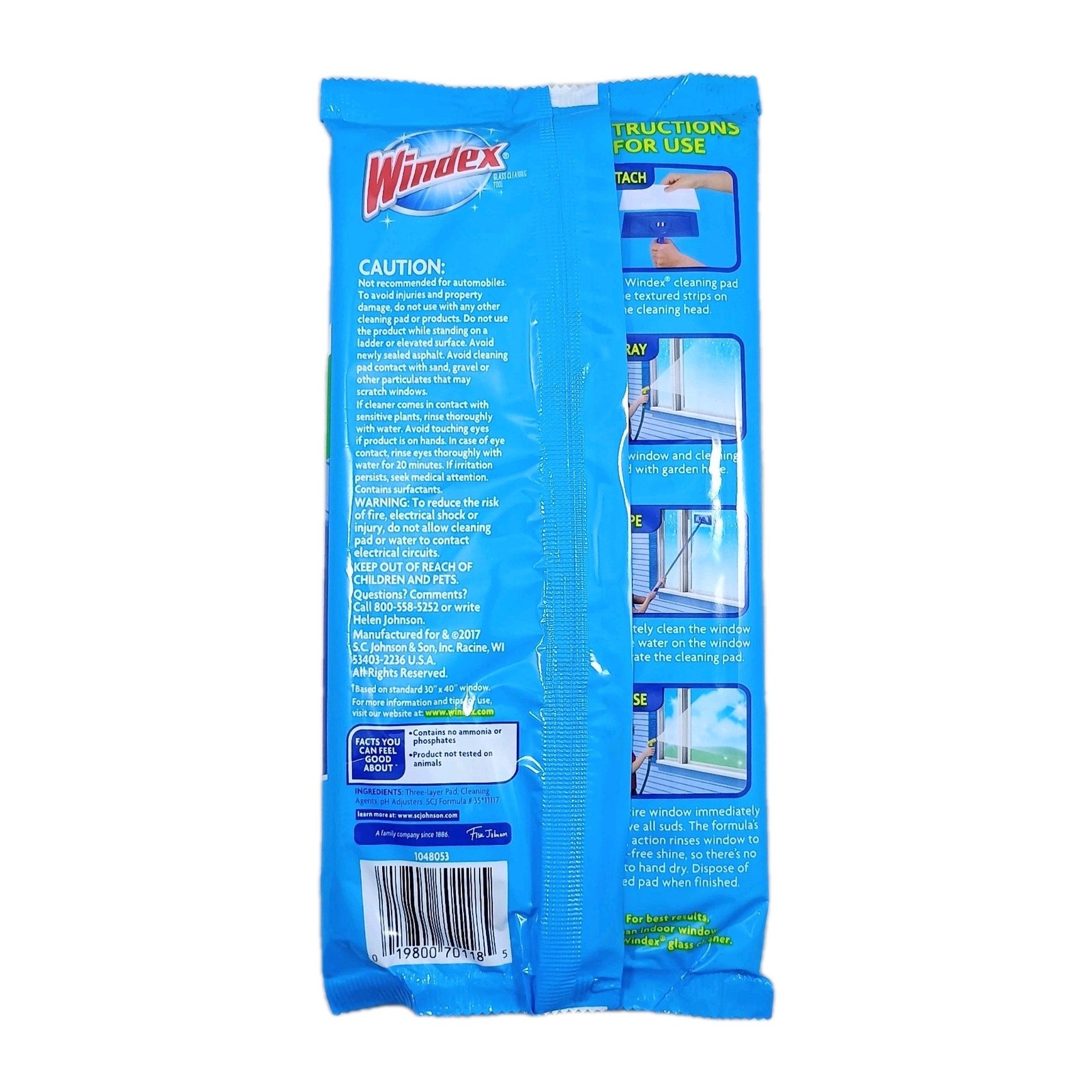 Windex Outdoor Refill Window Cleaning Pack (2 Pads) Discontinued New Sealed