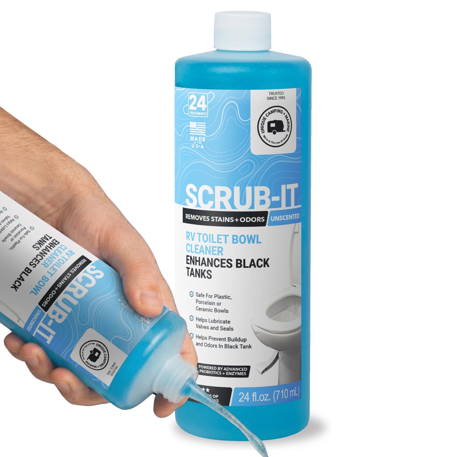 ScrubIt RV Toilet Bowl Cleaner Liquid – RV Toilet Cleaner for Rimless RV Toil…