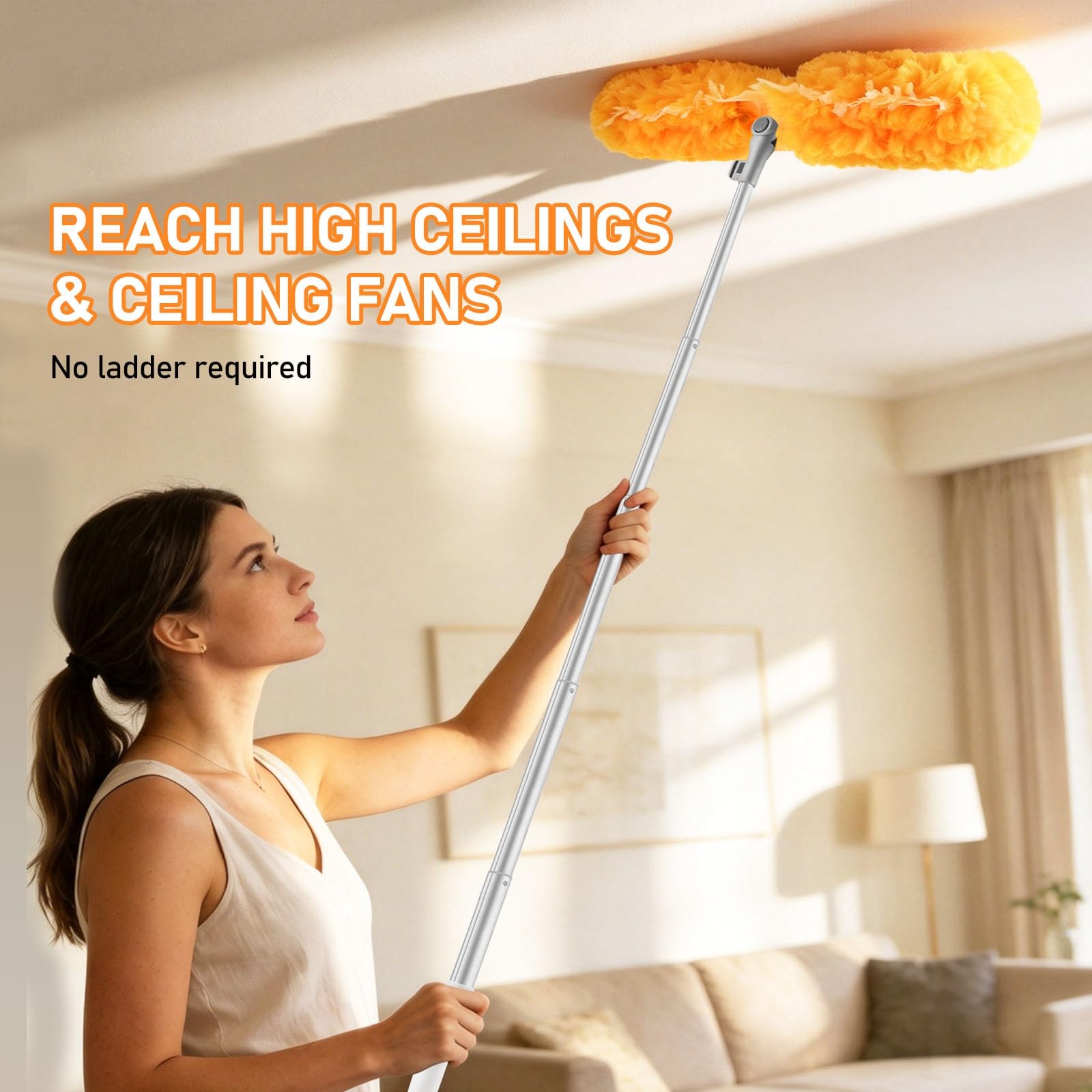 6 ft Extendable Duster Handle with 20 Refills, with Swiffer Dusters for Clean…