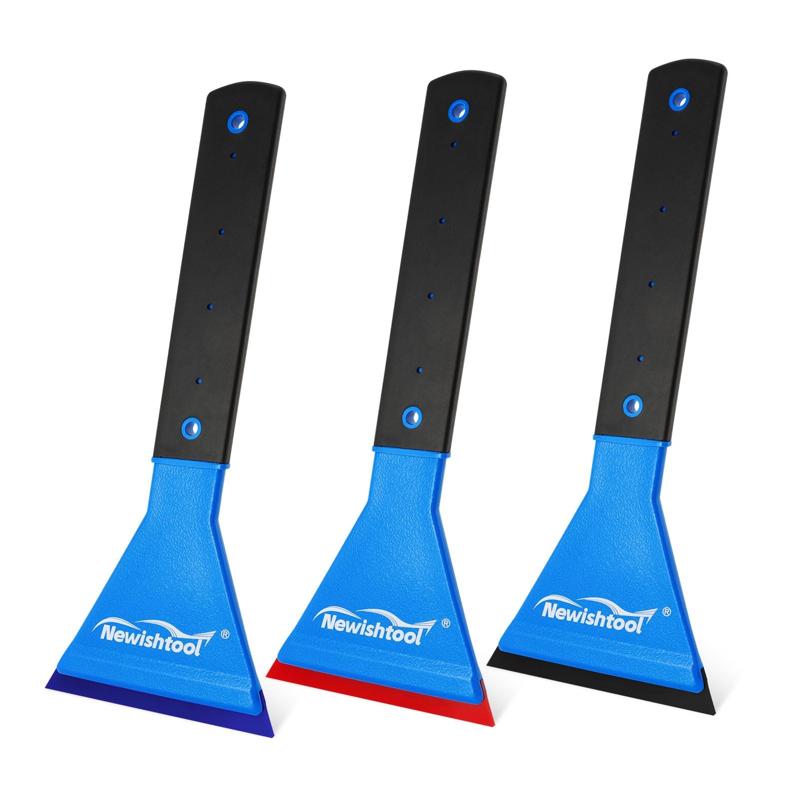 Window Tint Squeegee with Handle, 3 PCS Different Durometer Blades Long Handl…