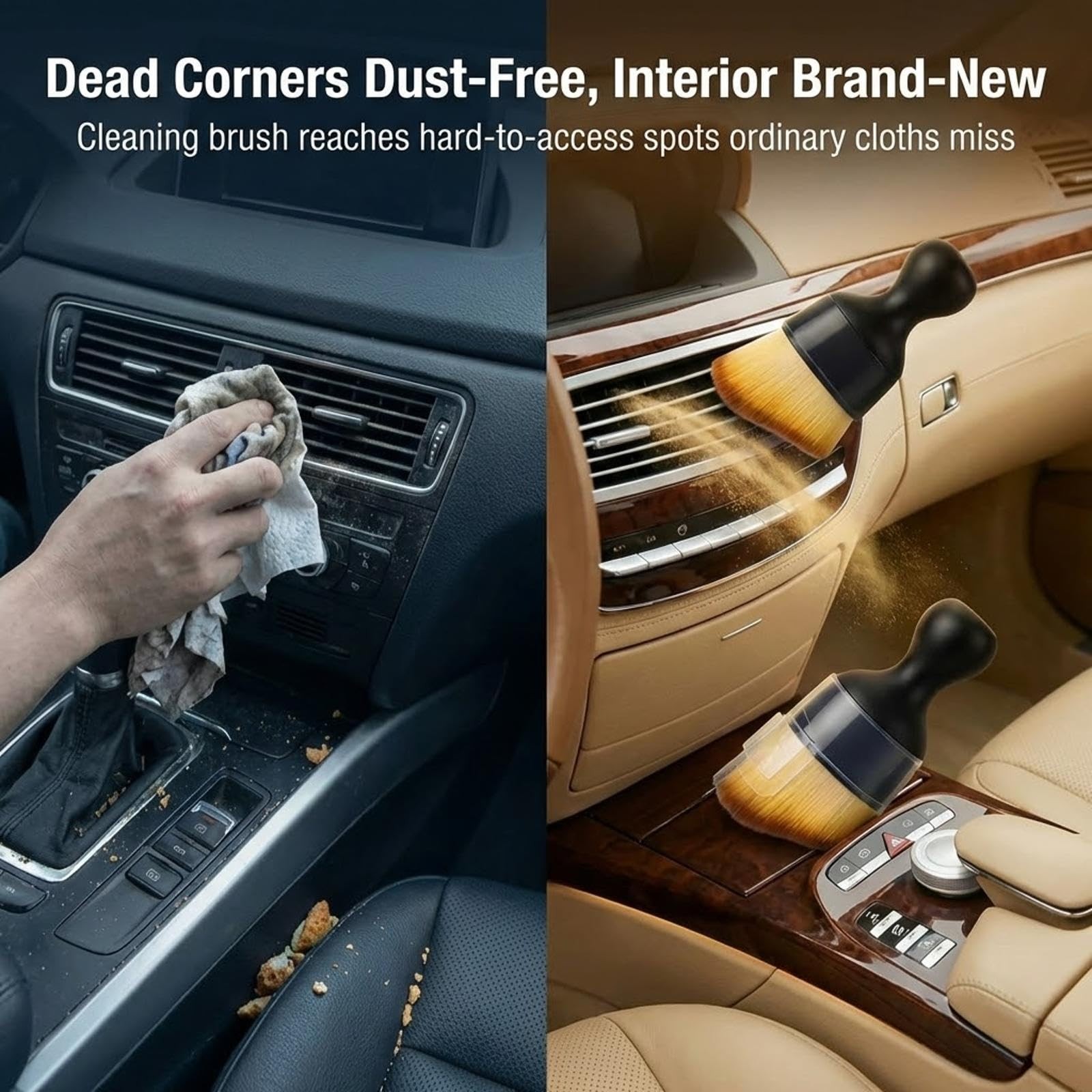 Car Brush Interior, Car Interior Brush, Soft Bristle Car Interior Cleaning Br…