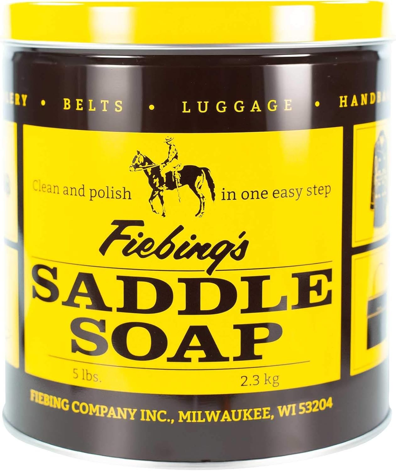 Fiebing’s Saddle Soap 5lb White Leather Care Cleaner Conditioner