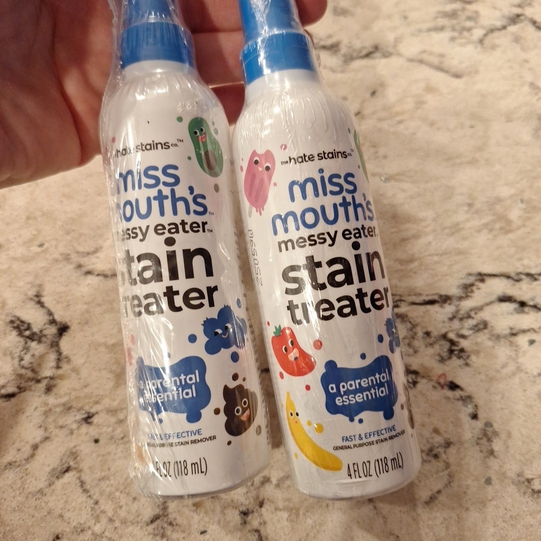 2 X Miss Mouth’s Messy Eater Stain Treater Remover Spray 4 Fl Oz Kids Toddlers
