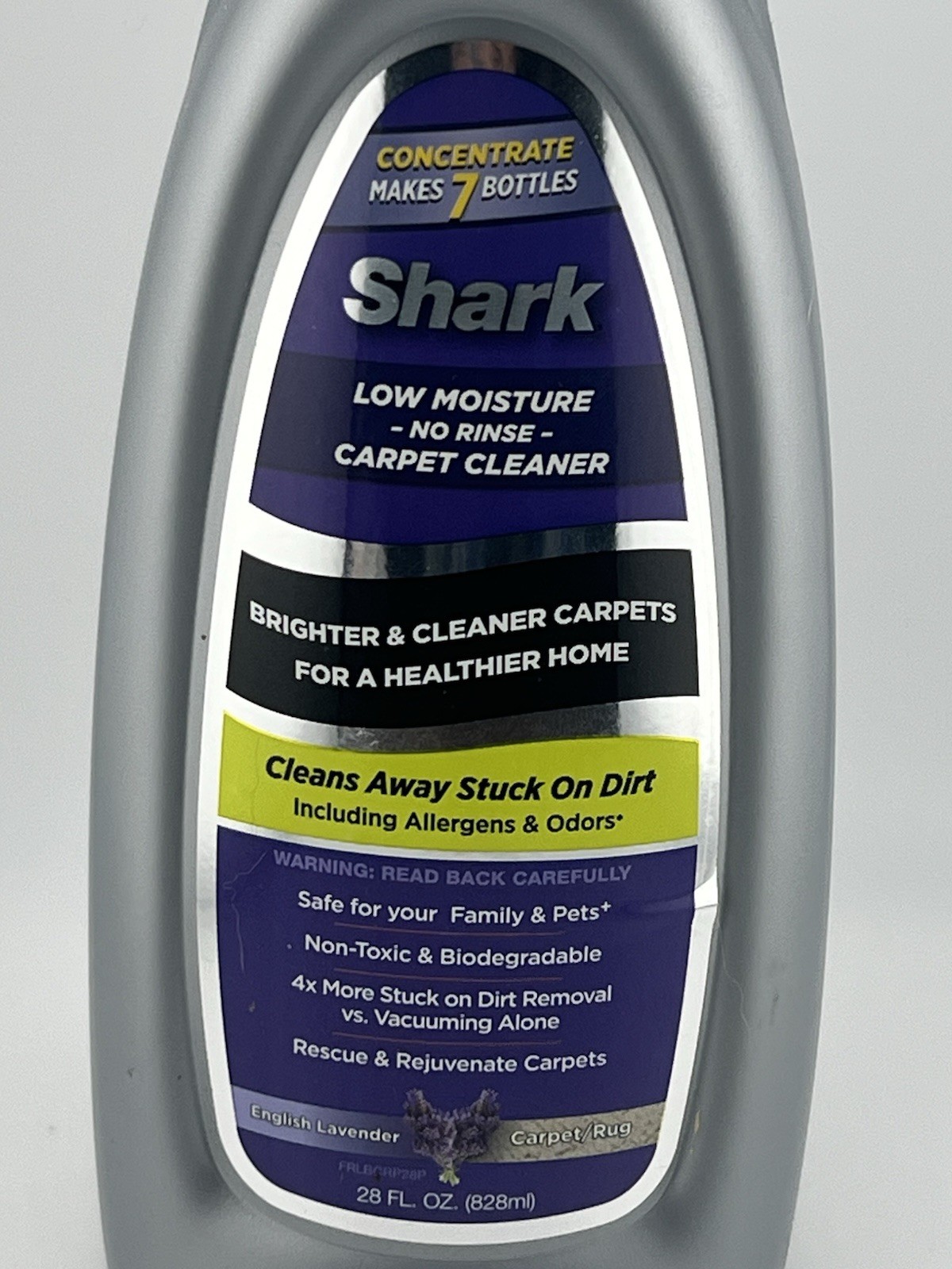 Shark Carpet Shampoo Low Moisture No Rinse English Lavender 28 FL oz Sealed New