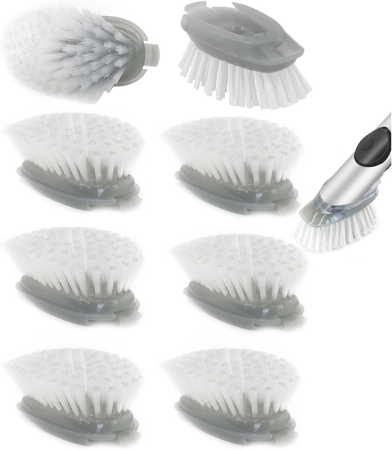 Dish Cleaning Soap Dispensing Brush Refills for OXO Dish Brush – 8 Pack Brush He