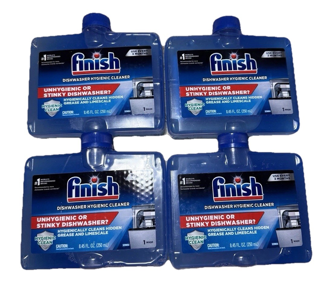 Lot Of 4 X 8.45 FL.OZ New FINISH DISHWASHER CLEANER