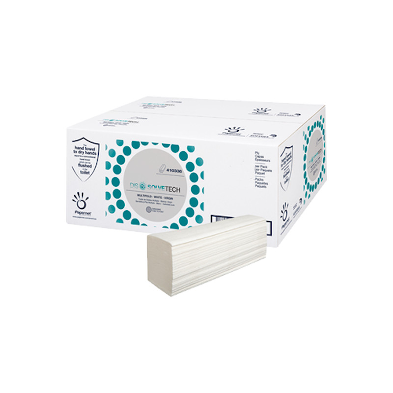 Papernet DissolveTech 2‑Ply Multifold Towels 410929 – 1840 Count