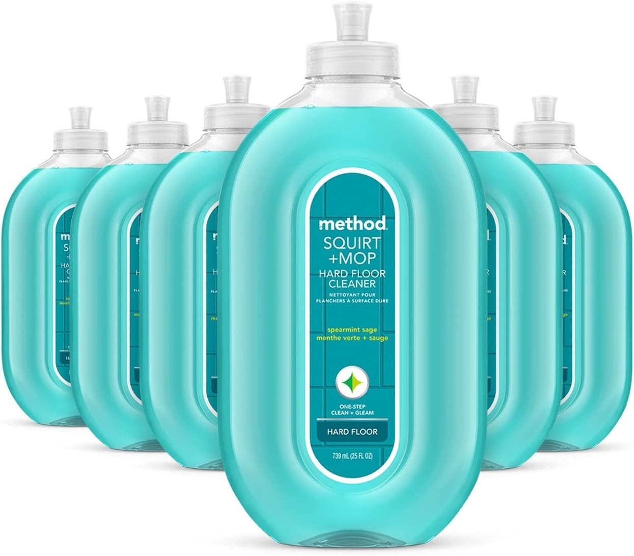 Biodegradable Spearmint Hardwood Floor Cleaner – 25 Oz, Pack of 6 Bottles