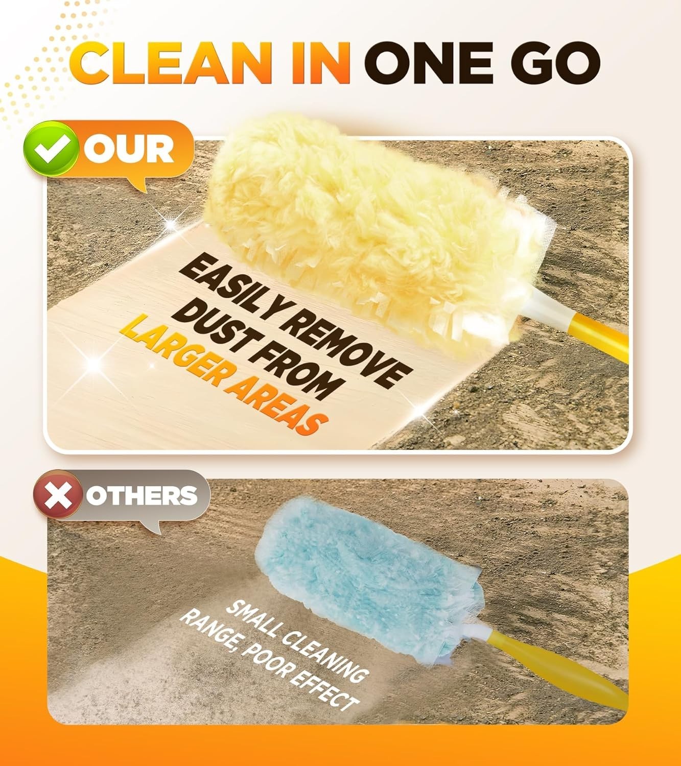 Heavy Duty Duster Refills for Swiffer 30 Count 360° Large Multisurface Unscented