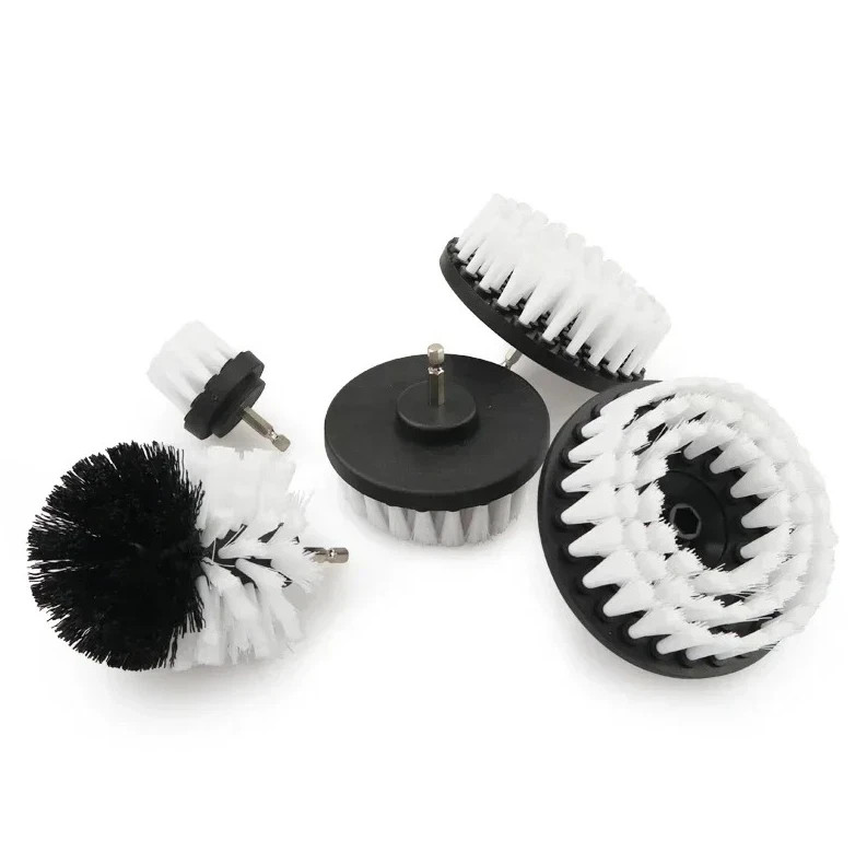 Drill Brush Power Scrubber Set 2–5in Nylon Cleaning Brushes for Bathroom Kitchen