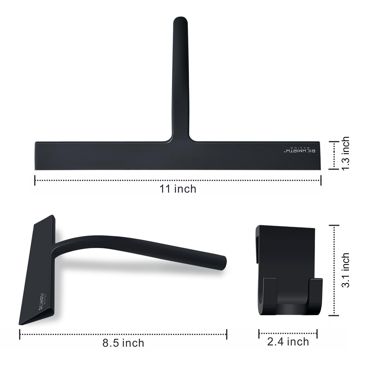 Silicone Rubber Blade & Hook Shower Window Squeegee 11″ in Width Silicone Car…